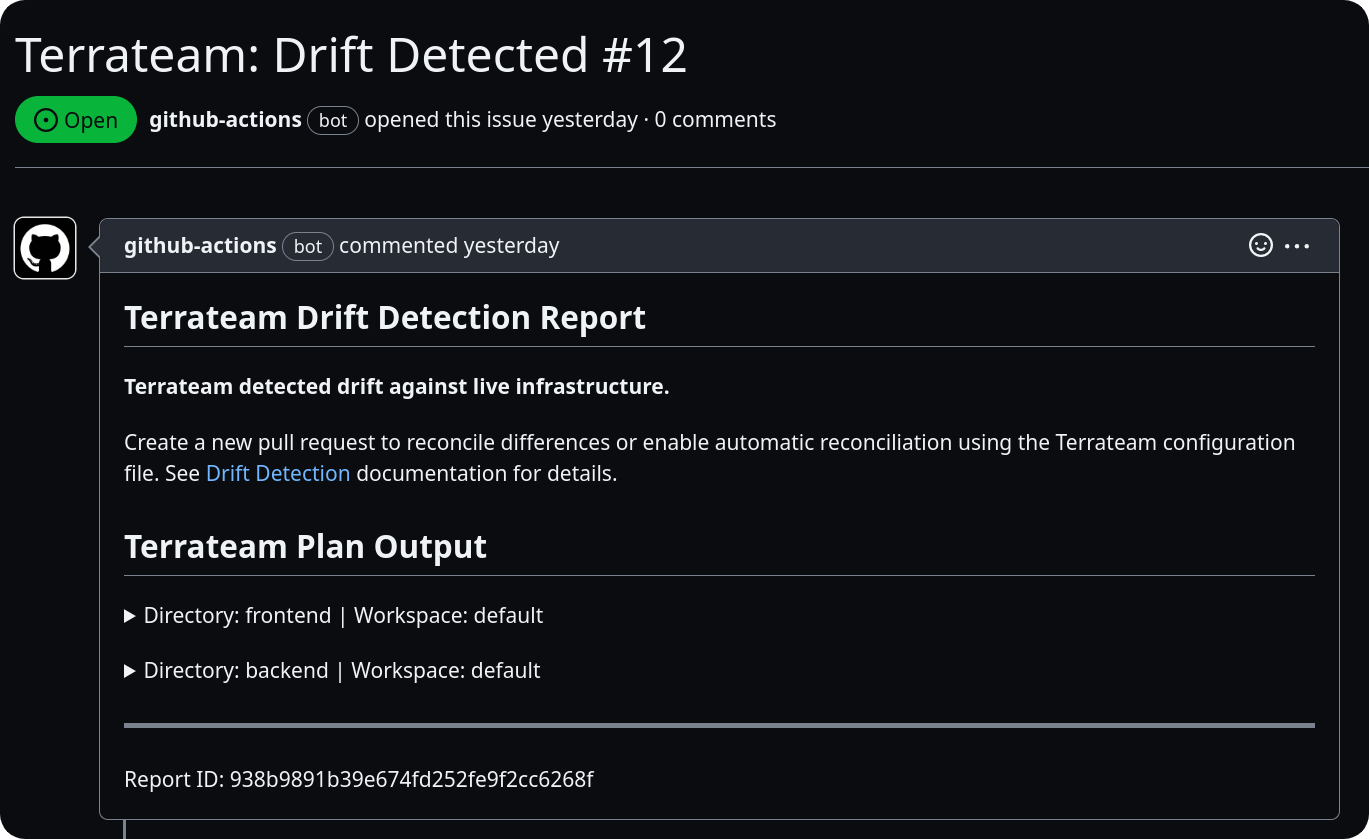 GitHub Issue Drift Detected